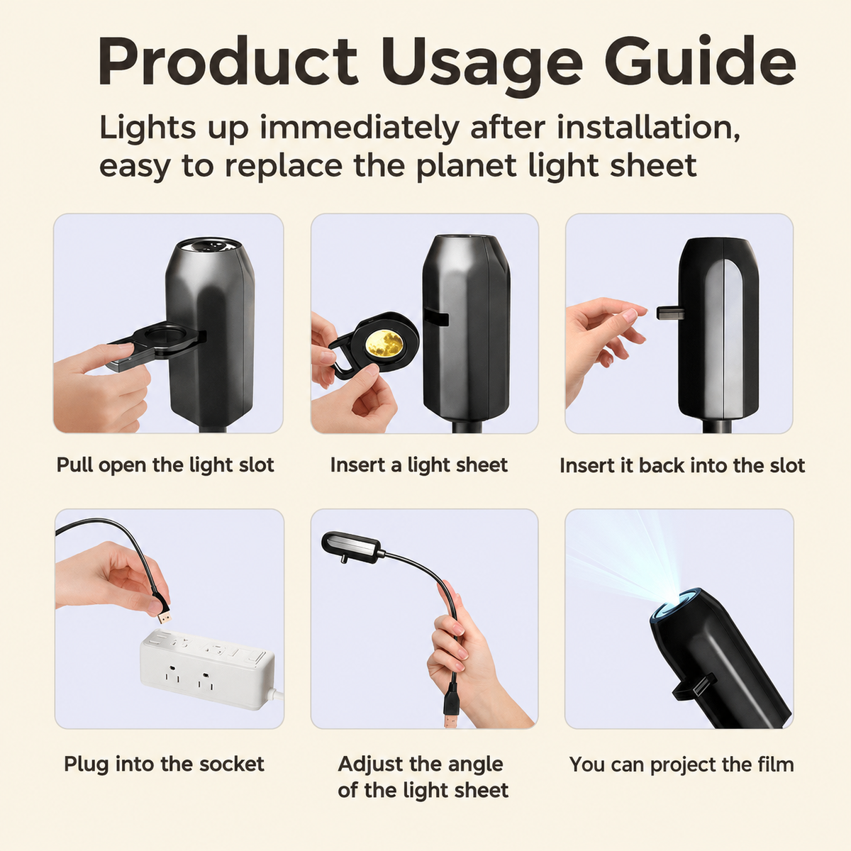 Galaxy Star Projector Night Light with USB
