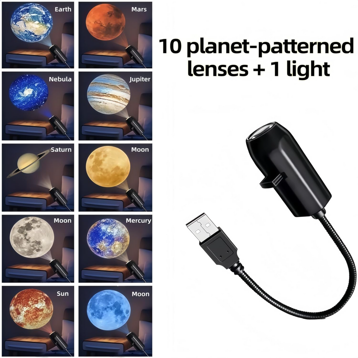 Galaxy Star Projector Night Light with USB