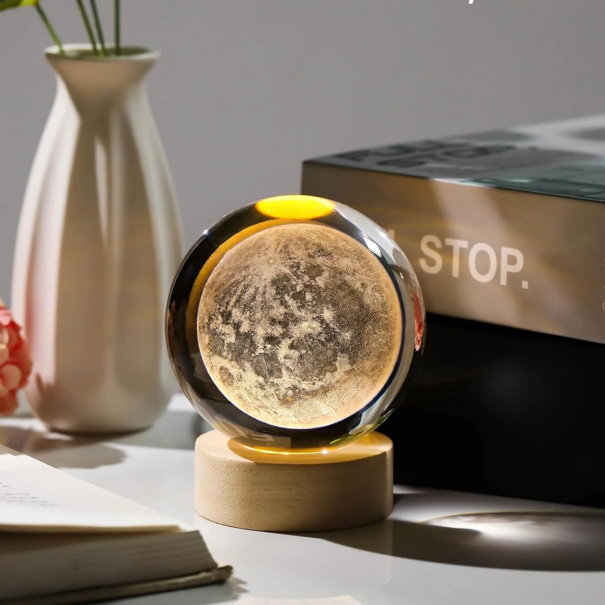 3D Crystal Moon Ball